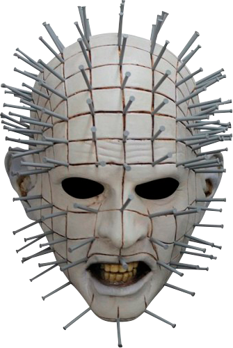 Raise Hell Som Skräckfilmsskurken Pinhead - Adult's Pinhead Hellraiser Iii Mask (335x500), Png Download