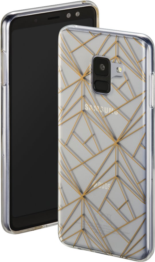 "golden Graphics" Cover For Samsung Galaxy A8 , Transparent/gold - Samsung Galaxy A8 (1100x1100), Png Download