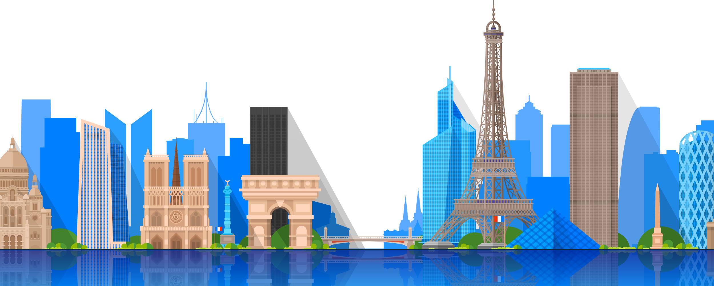 Salesforce - Skyline (2500x1004), Png Download
