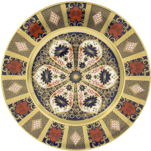 Old Imari Solid Gold Band - Royal Crown Derby Imari (475x350), Png Download