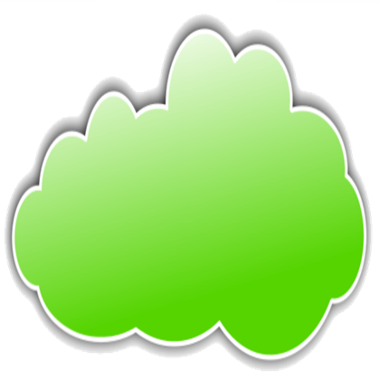 Fart Cloud - Green Cloud Clipart (420x420), Png Download