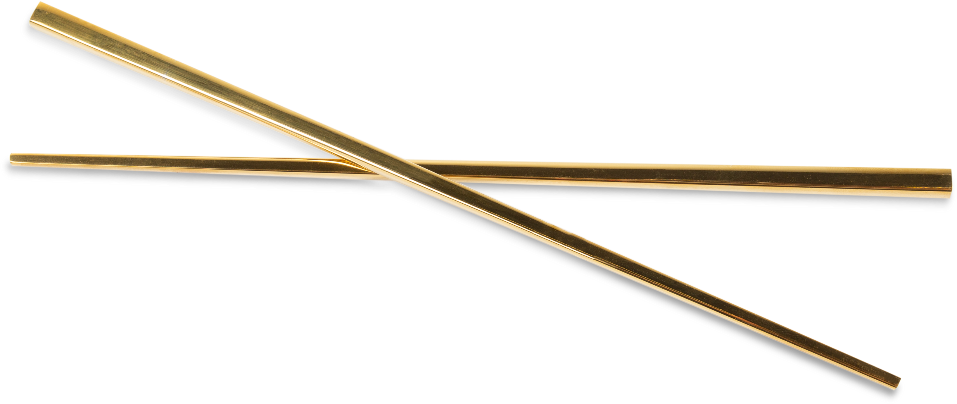 Gold Stainless Steel Chopsticks - Chopsticks (3506x1654), Png Download