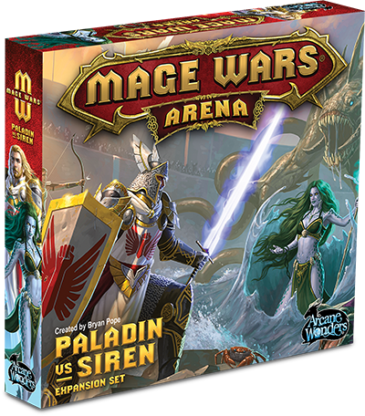Mage Wars Arena Pits Powerful Mages Against Each Other - Arcane Wonders Mage Wars Arena: Paladin Vs Siren Expansion (400x456), Png Download
