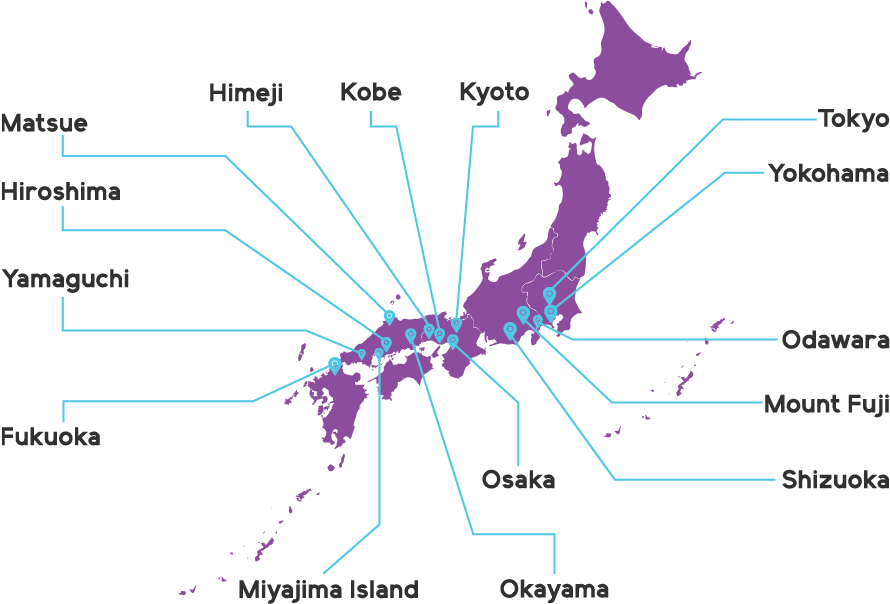 Rugby World Cup Japan Irish Supporter Tours Map - Mount Kusatsu Shirane Map (900x650), Png Download