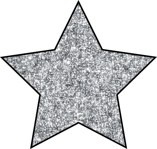 Silver Stars - Background Glitter Abu Abu (504x479), Png Download