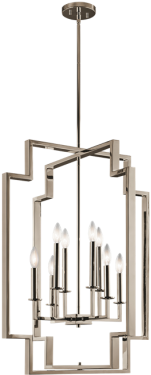 Mercer41 Goffe 8-light Candle-style Chandelier (516x490), Png Download