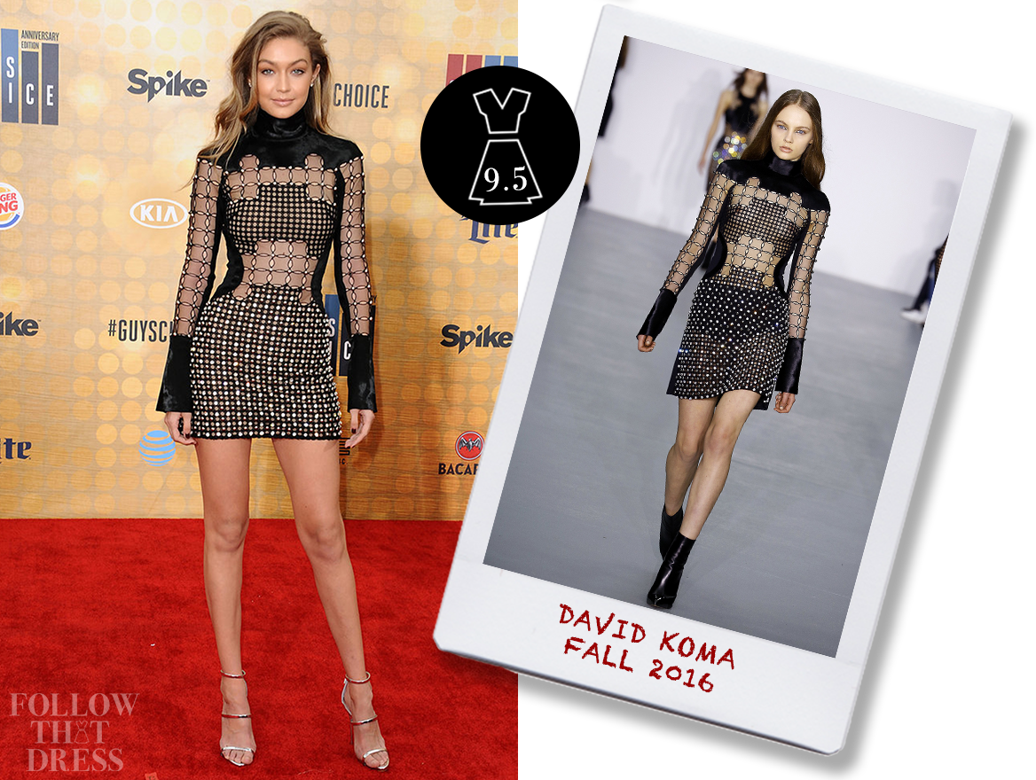Gigi Hadid In David Koma Fall - David Koma Mini Dress (1168x880), Png Download