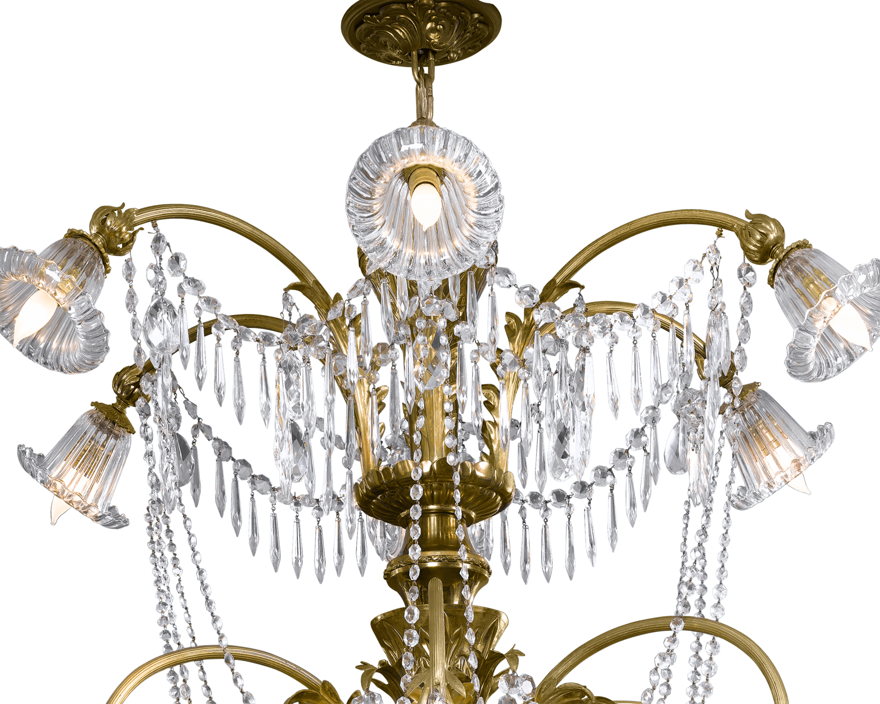Antique Chandeliers Baccarat Crystal Art Deco Chandelier - Chandelier (1750x1400), Png Download