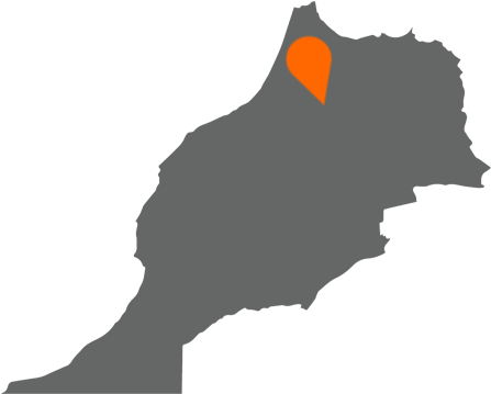 Right - Morocco Flag Map (450x550), Png Download