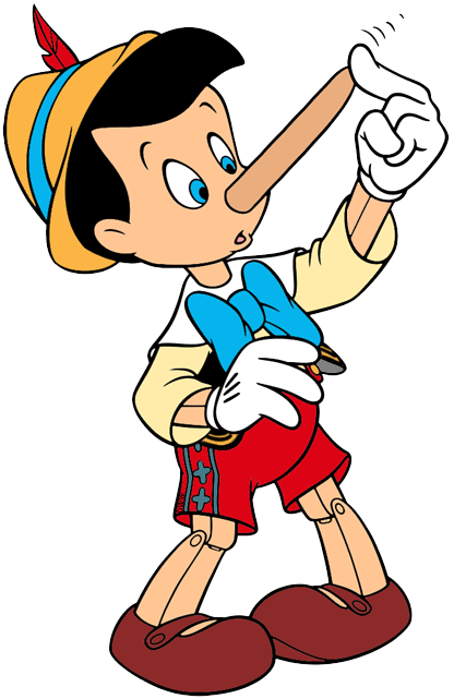 Pinocchio Clipart Transparent - Pinocchio Nose (416x641), Png Download