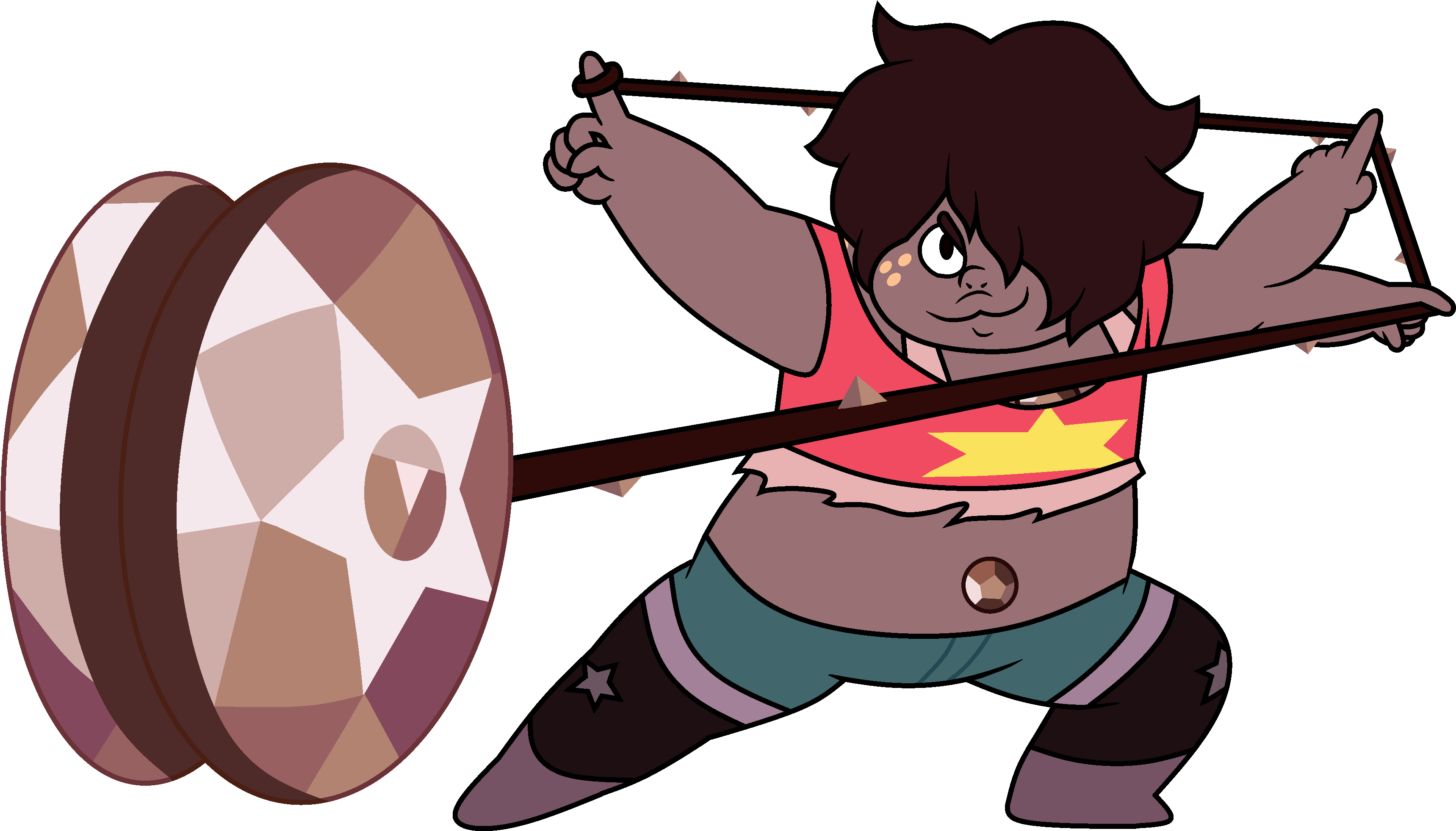 Smoky Quartz By Cocoa - Smoky Quartz Steven And Amethyst (3500x2057), Png Download