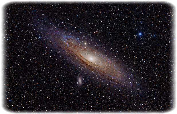 Milky Way - Andromeda Galaxy (635x417), Png Download