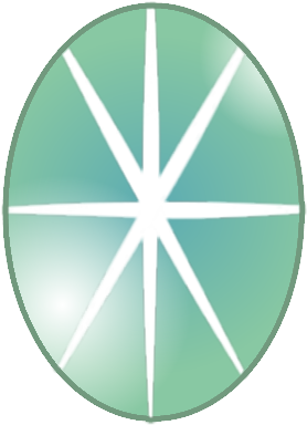 Green Star Sapphire Gem - Green Star Sapphire Steven Universe (346x420), Png Download