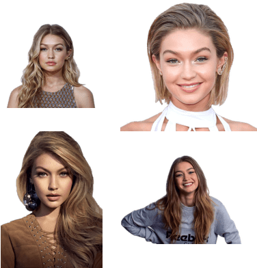 Gigi Hadid - Gigi Hadid White Background (400x400), Png Download
