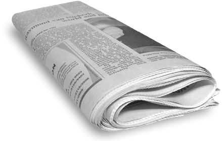 Journal Png Transparent Download - Rolled Up Newspaper Png (439x280), Png Download