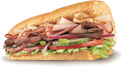 Subway Sandwich Png Jpg Black And White Stock - Turkey And Chicken Slice Subway (500x500), Png Download