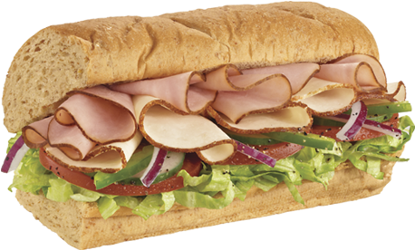 Submarine Aka Hoagie Sale - Black Forest Ham Subway Sandwich (521x292), Png Download