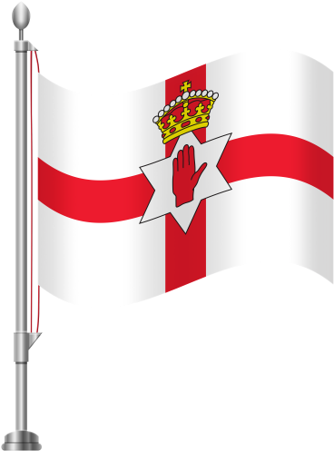 Northern Ireland Flag Png Clip Art - Pakistan Flag With Stick (384x500), Png Download