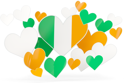 Illustration Of Flag Of Ireland - Romanian Flag Heart (640x480), Png Download