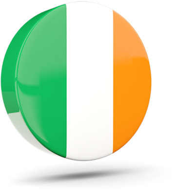 Illustration Of Flag Of Ireland - Italy Round Glossy Flag (640x480), Png Download