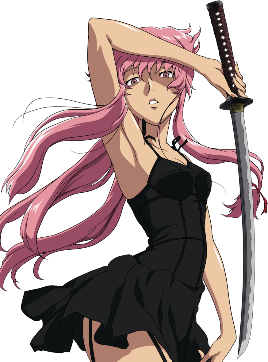 Gasai Yuno Render By Dianaluc D5ad6c8 - Gasai Yuno Katana (900x1189), Png Download