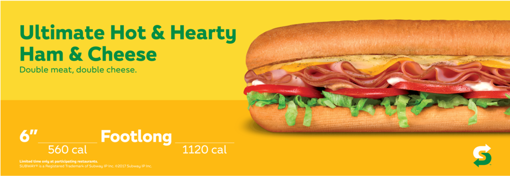 Footer - Subway Martin 2017 Digital Creative (1000x1000), Png Download