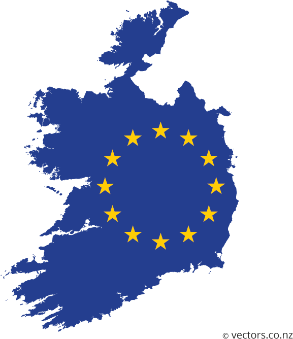 Eu Flag Vector Map Of Ireland - Proclamation 1625: America's Enslavement Of The Irish (700x700), Png Download