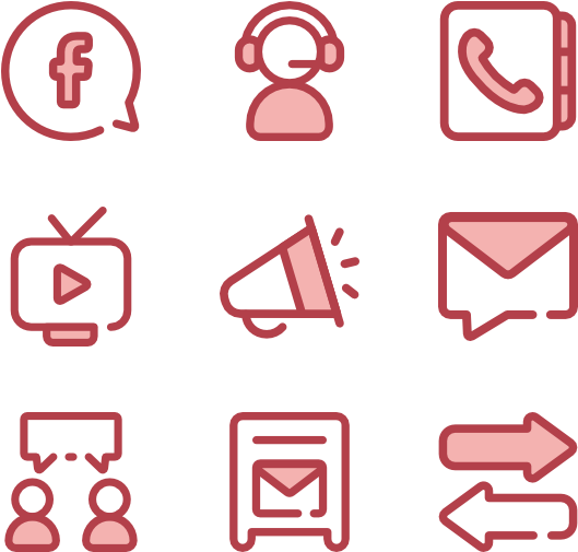 Communication 50 Icons - Png Pink Vector Icons Transparent (600x564), Png Download