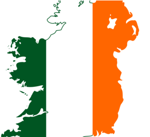 Aida Update Ireland - Ireland Flag Map (662x280), Png Download
