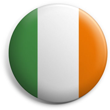 Ireland Button Badge - Badge (356x355), Png Download