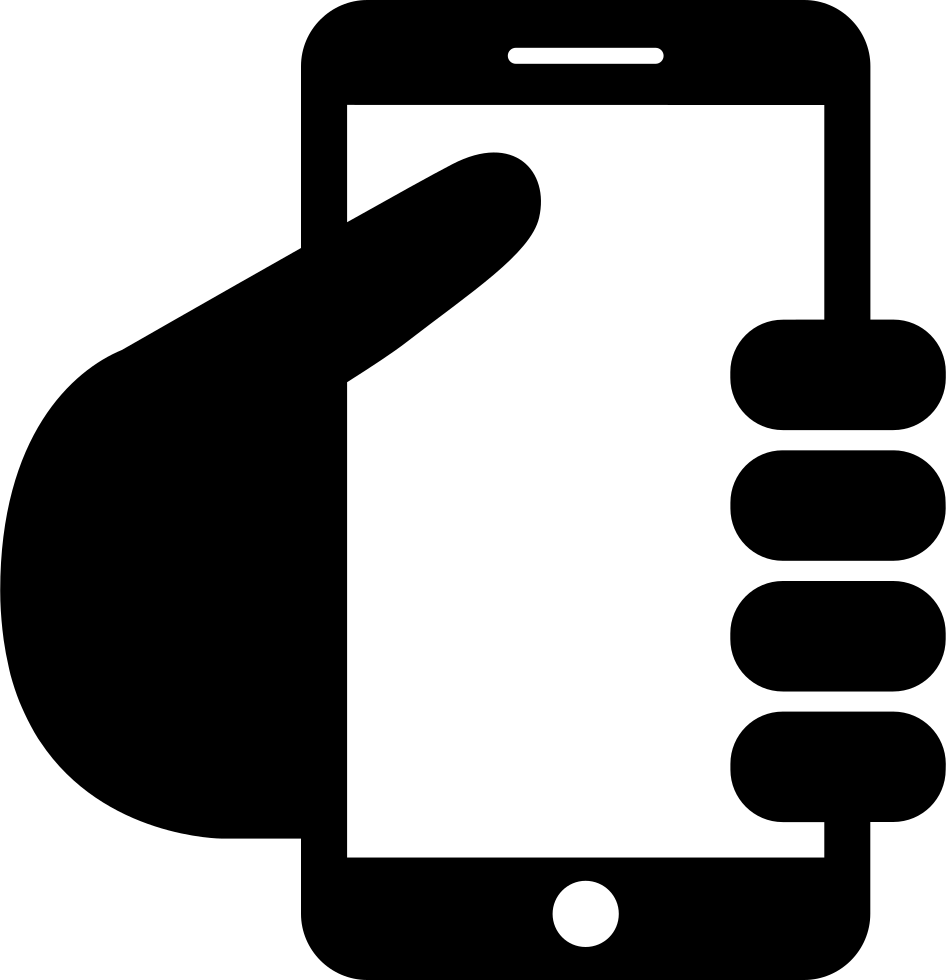 Hand Graving Smartphone Comments - Mobile In Hand Clipart (946x980), Png Download