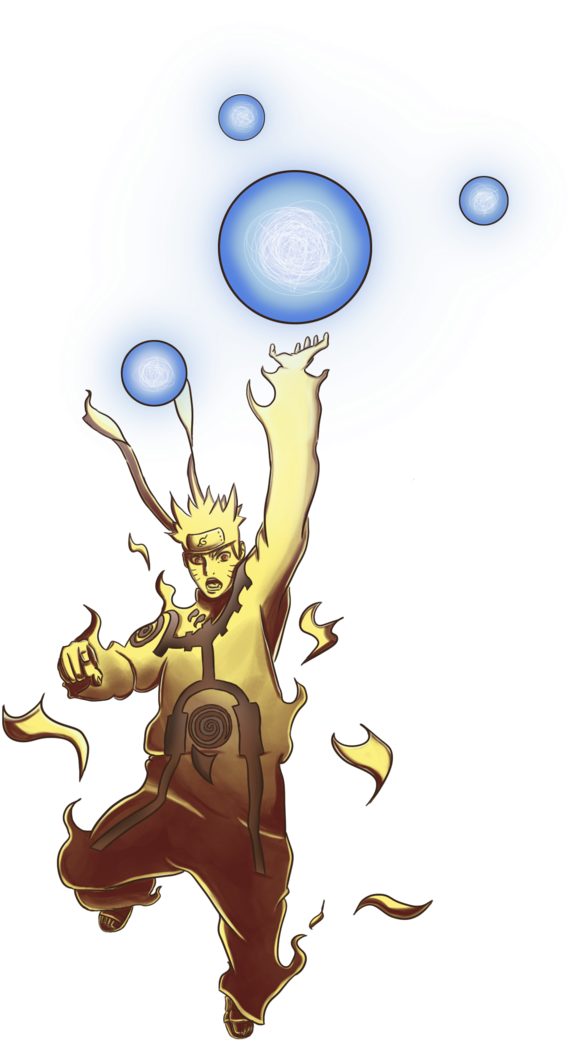 Clustered Rasengan - Naruto Bijuu Mode Rasengan Planet (600x1066), Png Download