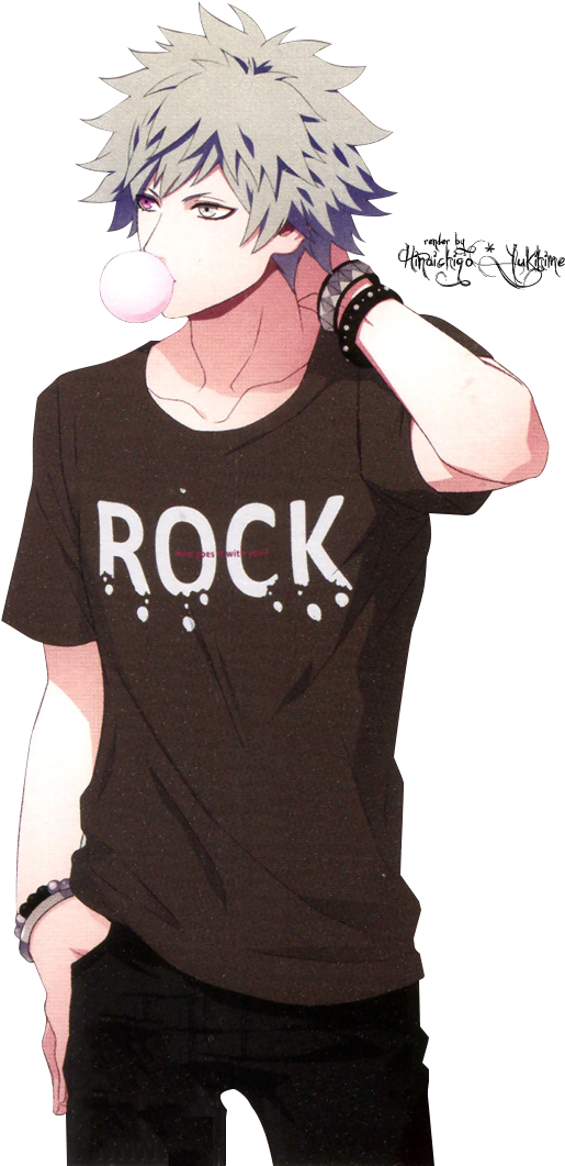 Pin By Yuno Gasai On Imagenes Png/render - Grey Haired Anime Guys (569x1075), Png Download