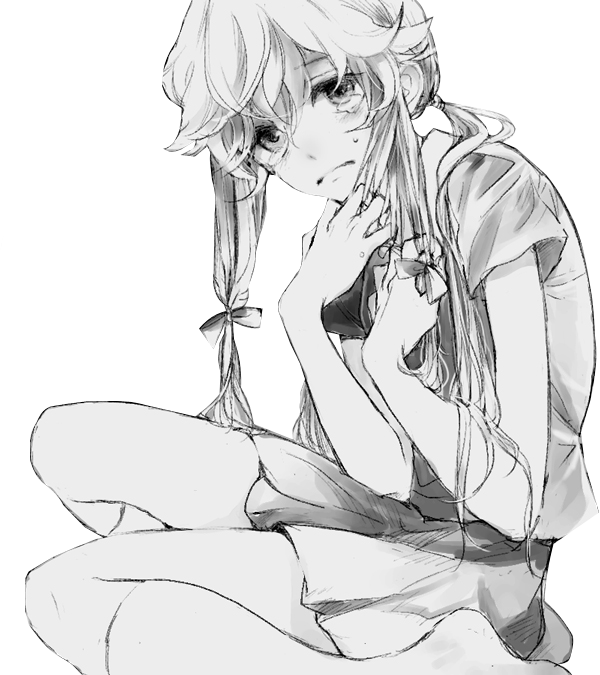 Sad Yuno Gasai (600x675), Png Download