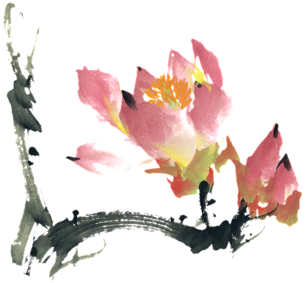 Chinese Painting Ink Painting Chinese Style Flower - 水墨畫 花 (1024x1024), Png Download