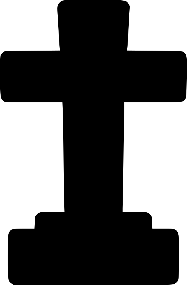 Halloween Grave Cemetery Rip Cross Comments - Icono De Una Cruz (642x980), Png Download