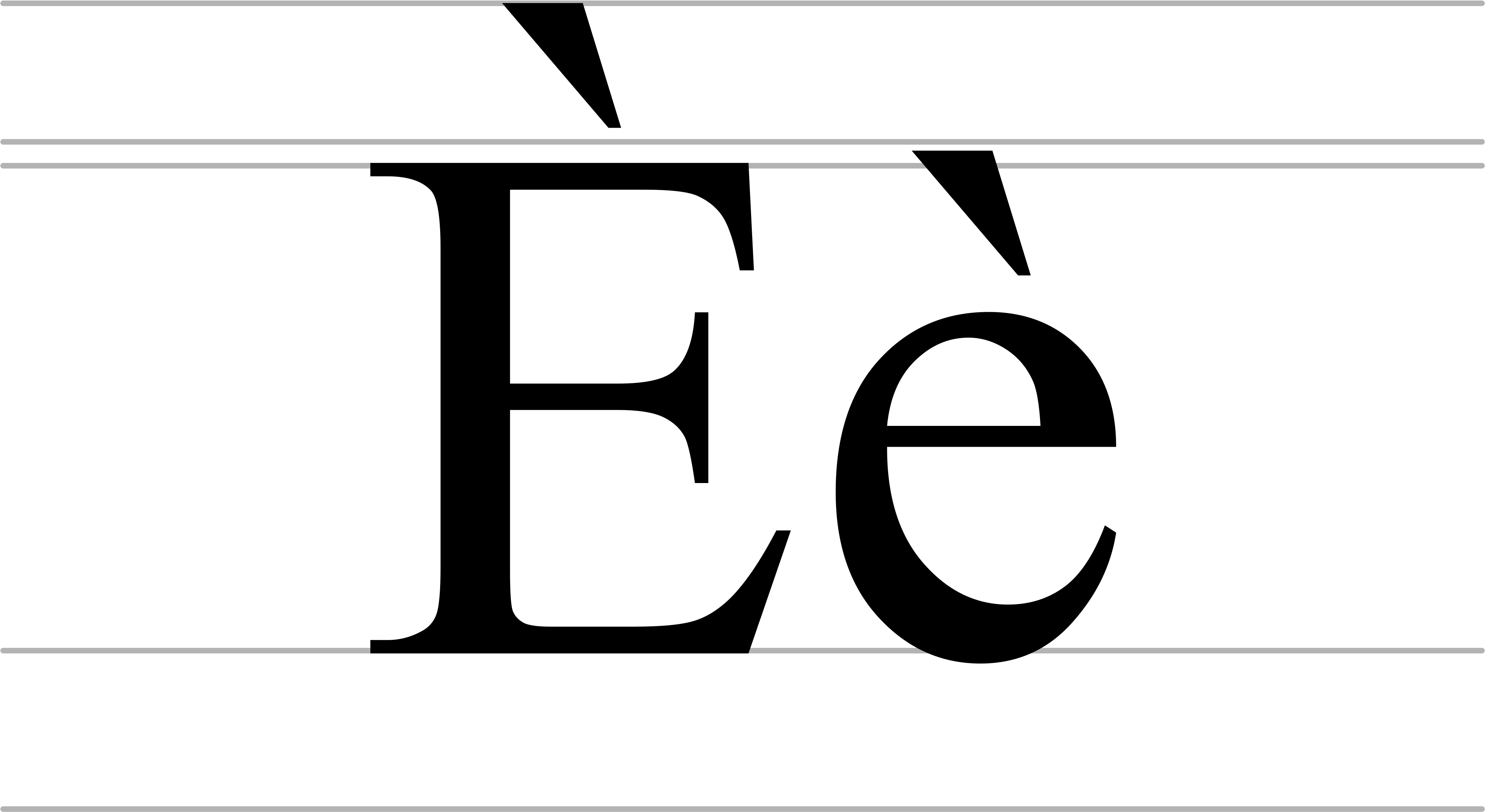 Cyrillic Letter Ye With Grave - Upper And Lower Case E (4000x2300), Png Download