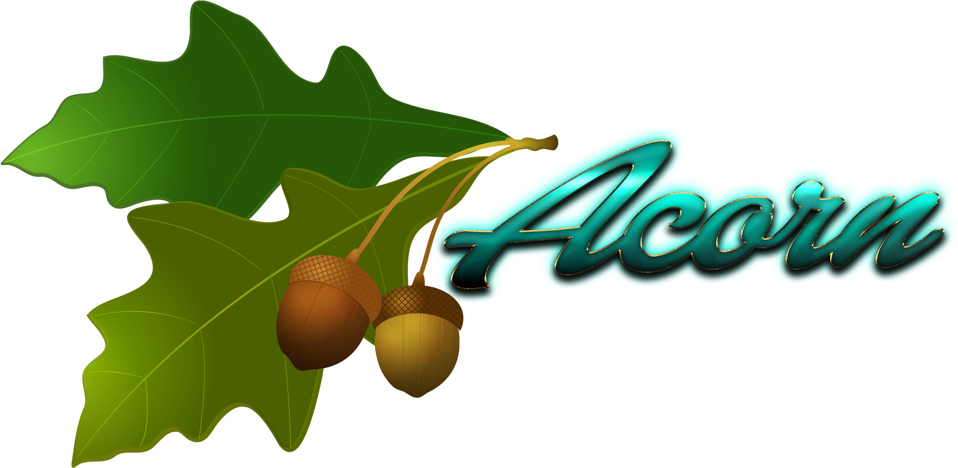 Acorn And Oak Leaf (1920x1200), Png Download