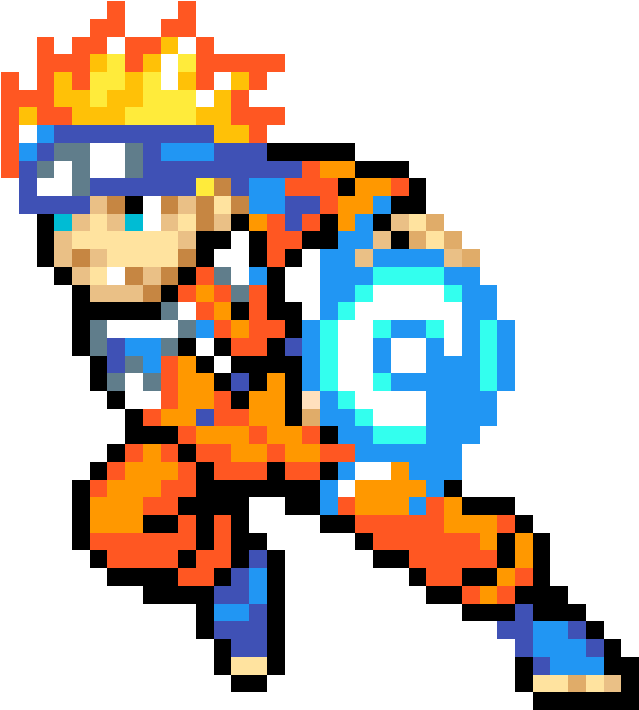 Naruto Using Rasengan - Naruto Pixel Art (1200x1200), Png Download