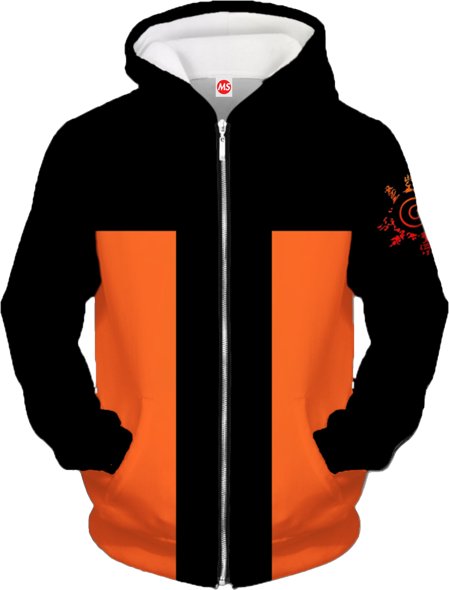 Rasengan Zip Up Hoodie - Fortnite Sweater (914x1197), Png Download