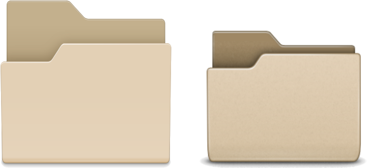 Icon Comparison - Folder Icon Png (740x375), Png Download