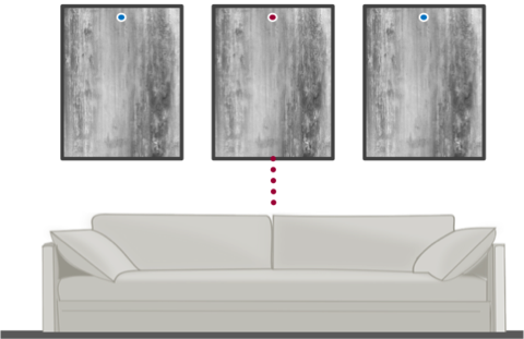 There Are 2 Types Of Measurements You Will Need - Hang 3 Pictures On A Wall (480x311), Png Download