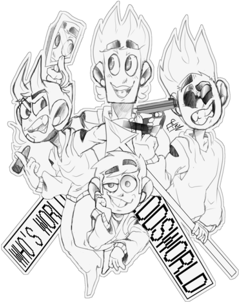 Who's World Is It Eddsworld - Cartoon (500x600), Png Download