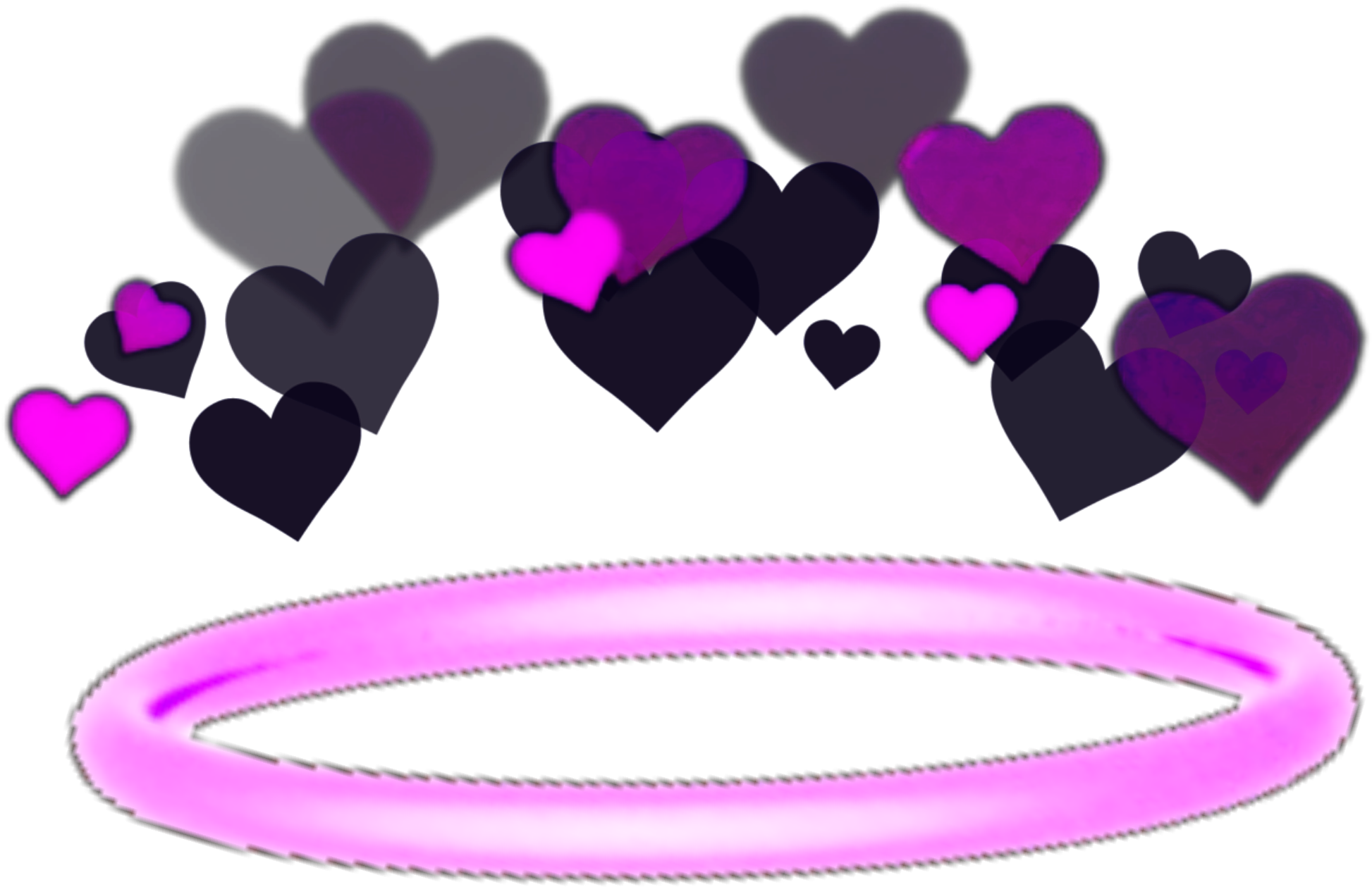 Memezasf Halo Crown Hearts Heart Crown Snap Hat Png - Heart (2289x2289), Png Download