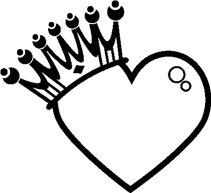 Heart With Crown Coloring Page - Dibujos Para Dibujar Corazones (600x470), Png Download