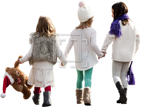 Cutout People - People In Winter Clothes Png (450x450), Png Download