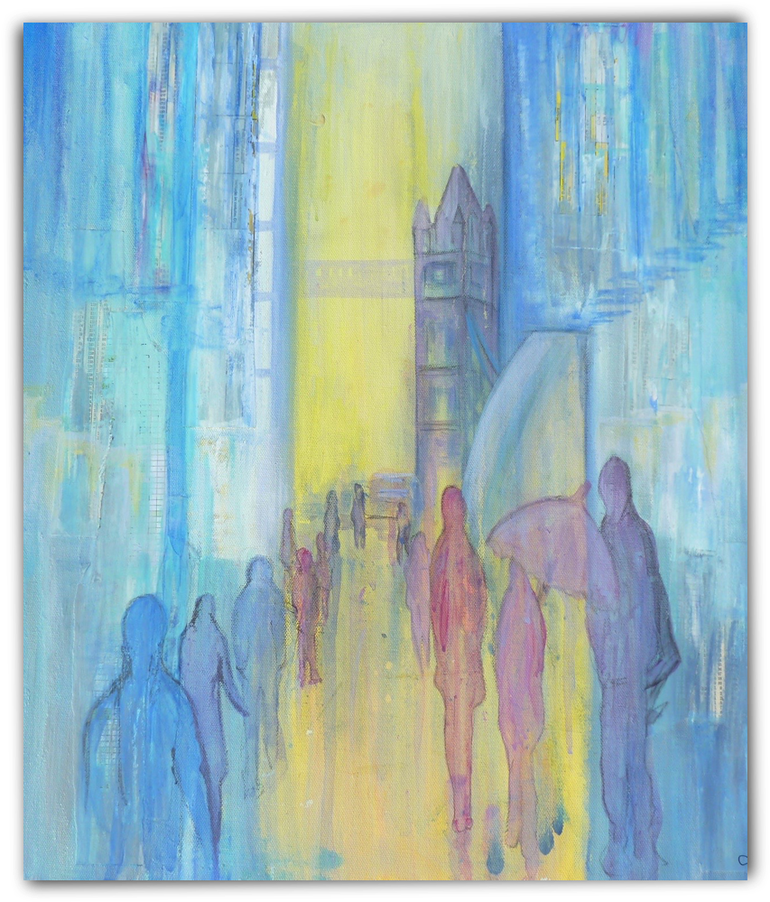 Jo Stevenson Creative Walk To Work - Painting (1000x1000), Png Download