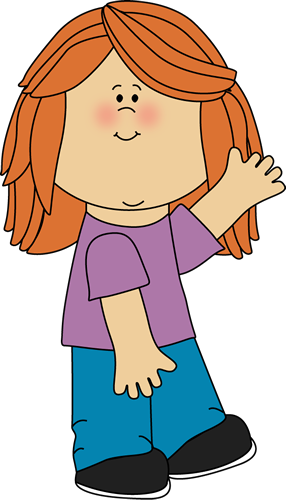 Free Child Walking Clipart - Girl Waving Clipart (286x500), Png Download