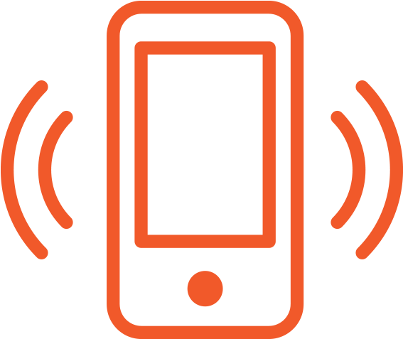 Mobile Phone Icon - Mobile Icon Png Orange (798x482), Png Download