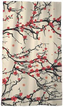 Seamless Tree Pattern - Japanese Cherry Blossoms Patterns (400x400), Png Download